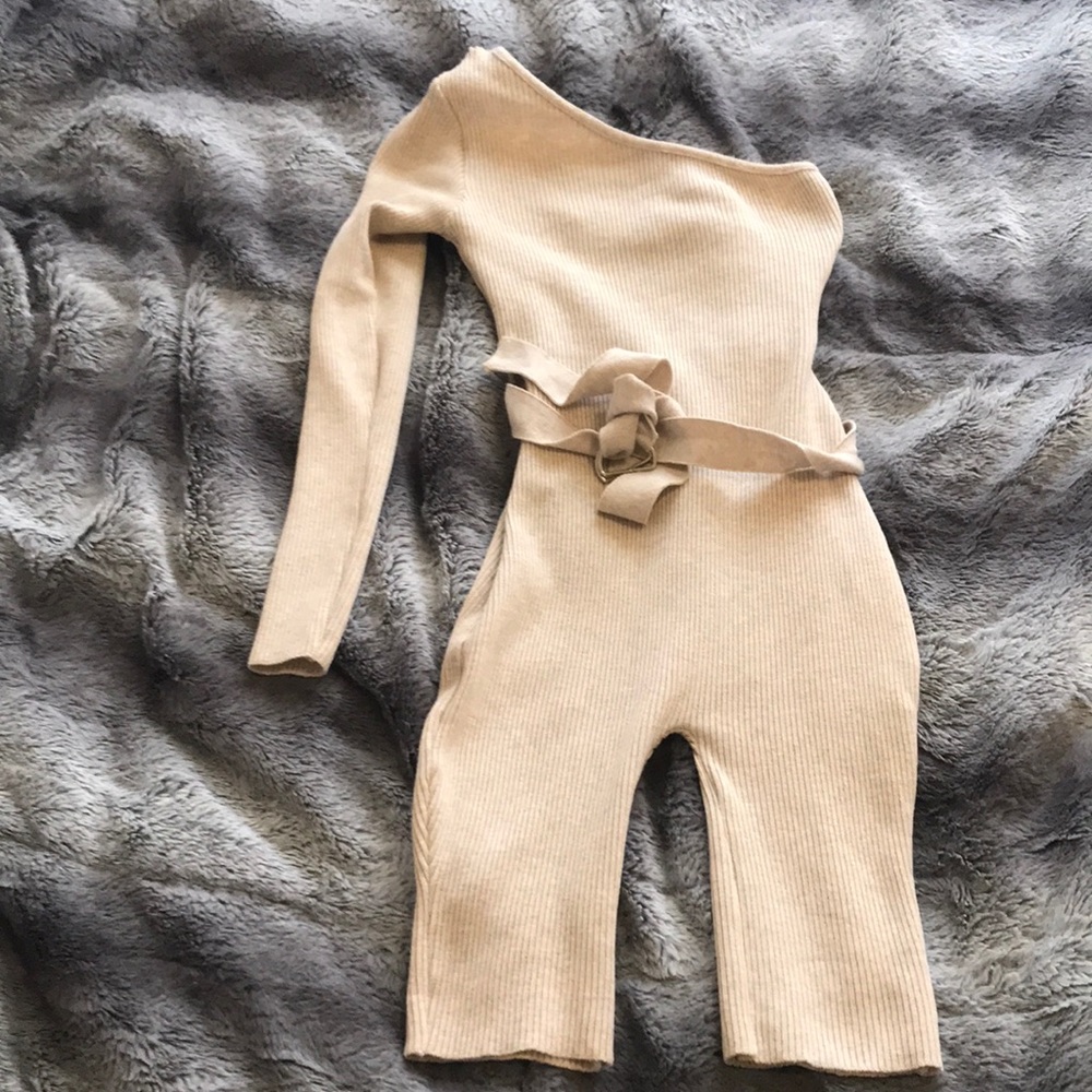 Asymmetrical belted playsuit  never worn